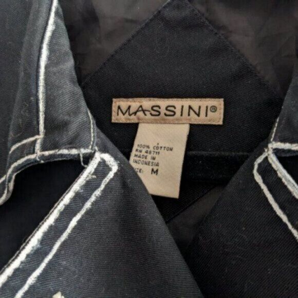 One of a Kind Hand Painted Massini Trench Coat M - Picture 9 of 13